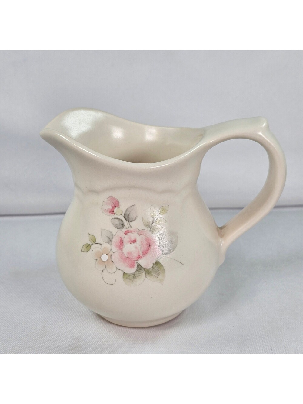 Pfaltzgraff Tea Rose Creamer Pitcher Vintage Stoneware Pink Floral 4.5 inch